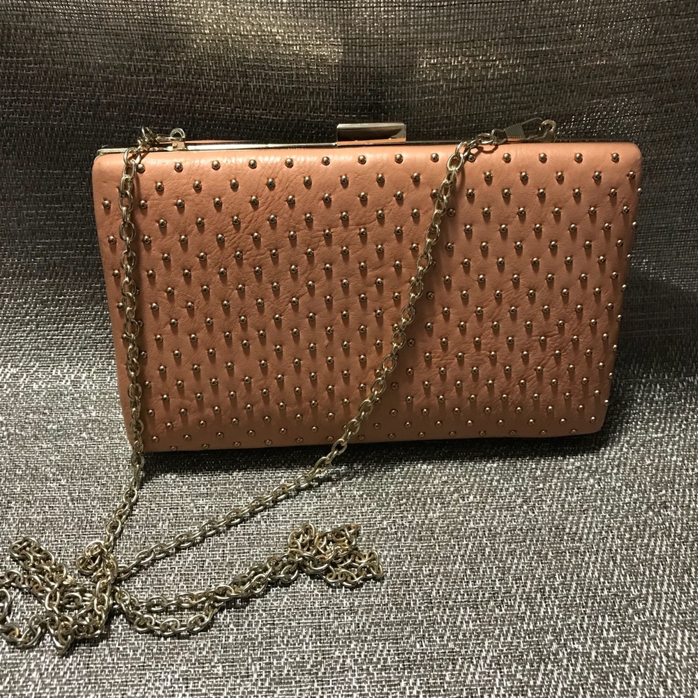Fashionable Peachy Color Clutch